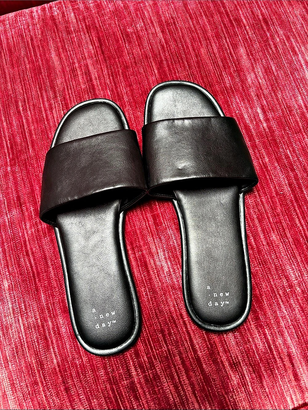 A New Day Black Slide Sandals - Picture 3 of 4